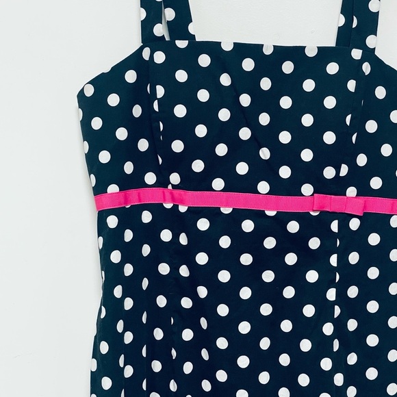 Polka Dot Dress with Pink Accent - Picture 4 of 10